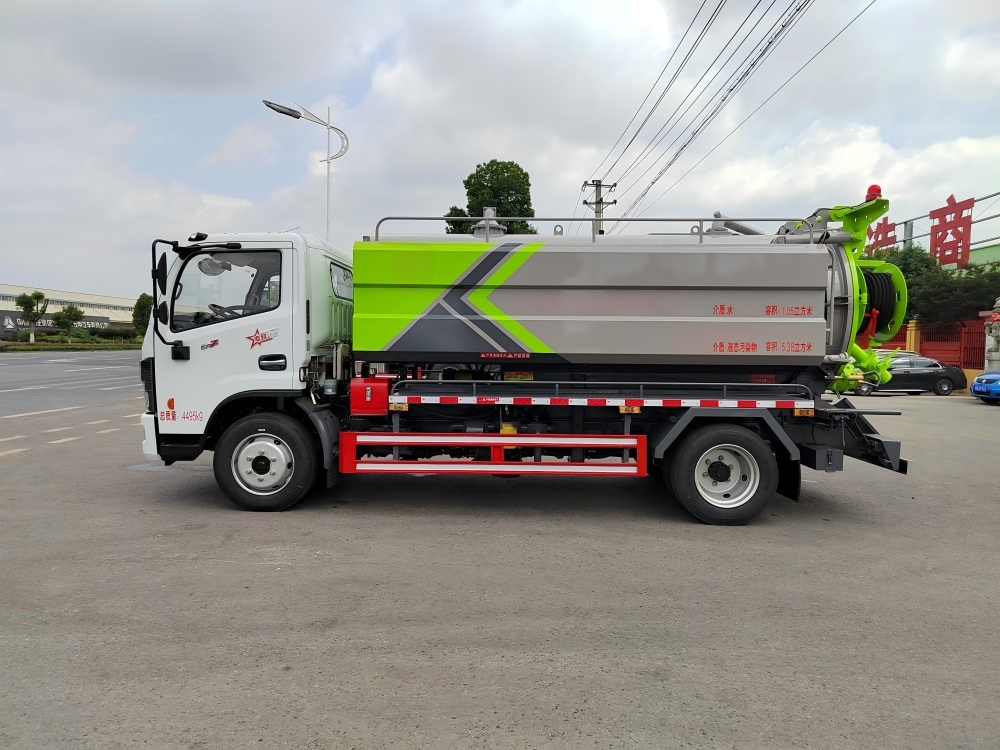 Комбинированный струйно-вакуумный автоцистерна Dongfeng объемом 8 м³, Suizhou Hongda Automobile Sales Co., Ltd., Dongfeng 8 м³