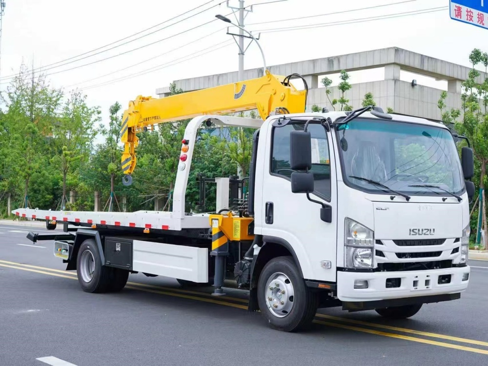 Эвакуатор ISUZU грузоподъемностью 4 тонны с краном, Suizhou Hongda Automobile Sales Co., Ltd., Эвакуатор ISUZU грузоподъемностью 4 тонны с краном