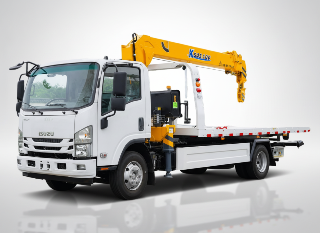 Эвакуатор ISUZU грузоподъемностью 4 тонны с краном, Suizhou Hongda Automobile Sales Co., Ltd., Эвакуатор ISUZU грузоподъемностью 4 тонны с краном