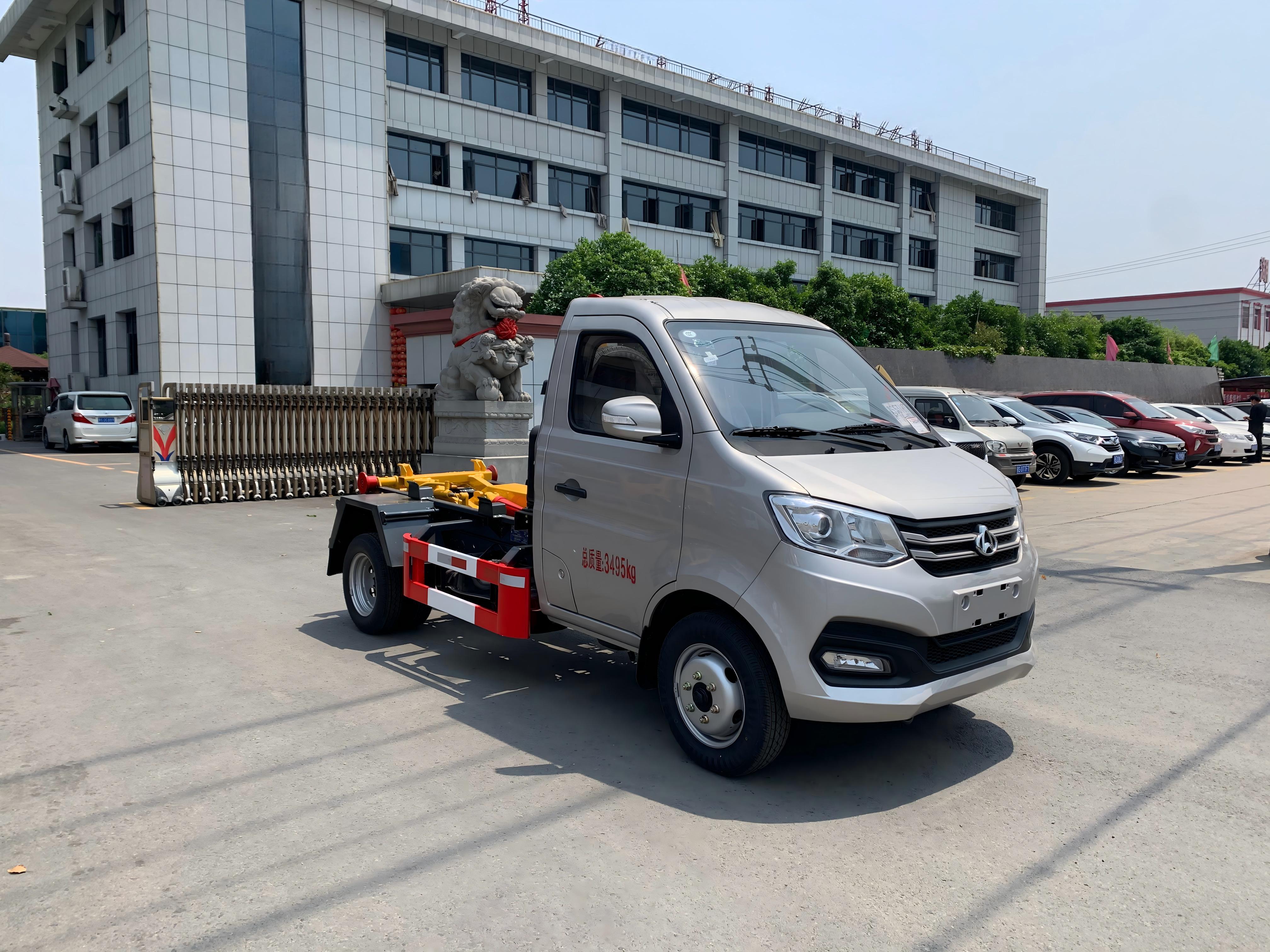 Camión de basura Dongfeng de 11 toneladas con sistema de gancho elevador, Suizhou Hongda Automobile Sales Co., Ltd., Camión de basura Dongfeng de 11 toneladas con sistema de gancho elevador