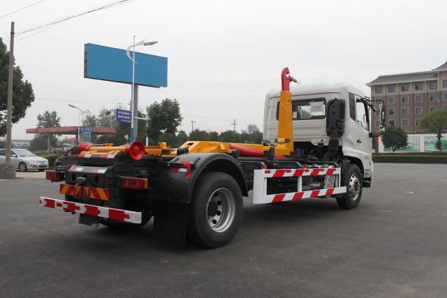 Camión recolector de basura Dongfeng de 12 toneladas con sistema de gancho elevador para trabajo pesado, Suizhou Hongda Automobile Sales Co., Ltd., Camión recolector de basura Dongfeng de 12 toneladas con sistema de gancho elevador para trabajo pesado