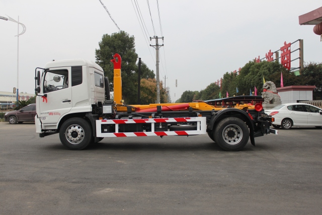 Camión recolector de basura Dongfeng de 12 toneladas con sistema de gancho elevador para trabajo pesado, Suizhou Hongda Automobile Sales Co., Ltd., Camión recolector de basura Dongfeng de 12 toneladas con sistema de gancho elevador para trabajo pesado