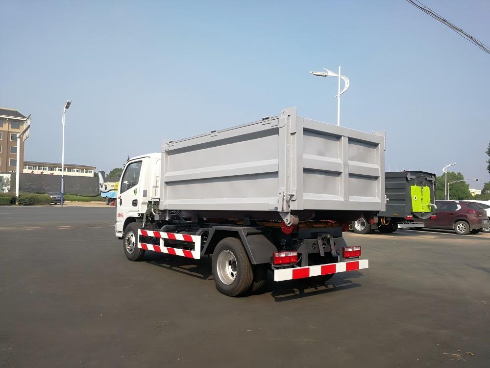 Camion à ordures à crochet de 8 tonnes Dongfeng, Suizhou Hongda Automobile Sales Co., Ltd., Camion à ordures à crochet de 8 tonnes Dongfeng