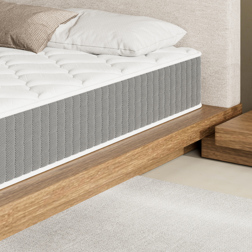 DEWINNER Set of 2 Memory Foam Mattresses, 16cm Thick 7-Zone Medium Firm Targeted Support Mattress for Kids, Bunk Beds & Daybeds