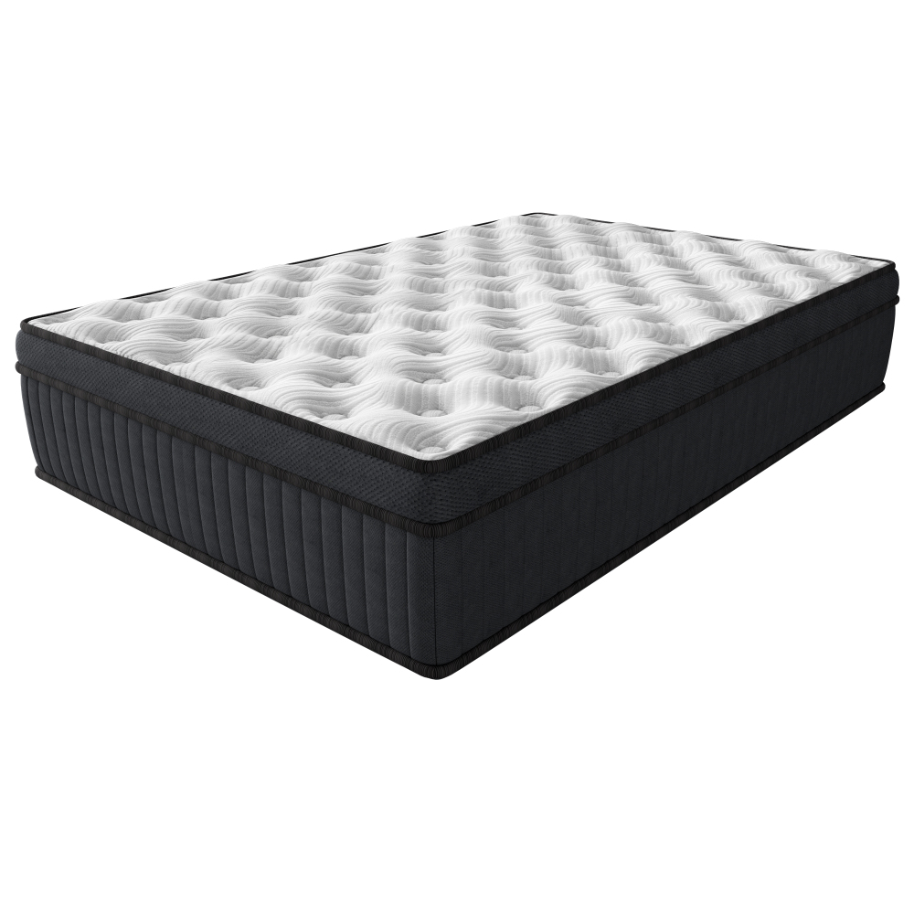 DEWINNER Matelas Épaisseur 25 cm blanc | Hybride Mousse & Ressorts Ensachés | Memoire de Forme | Isolation des Mouvements | 7 Zones de Confort | Durable & Respirant | Moyen-Ferme | Certifié Oeko-TEX