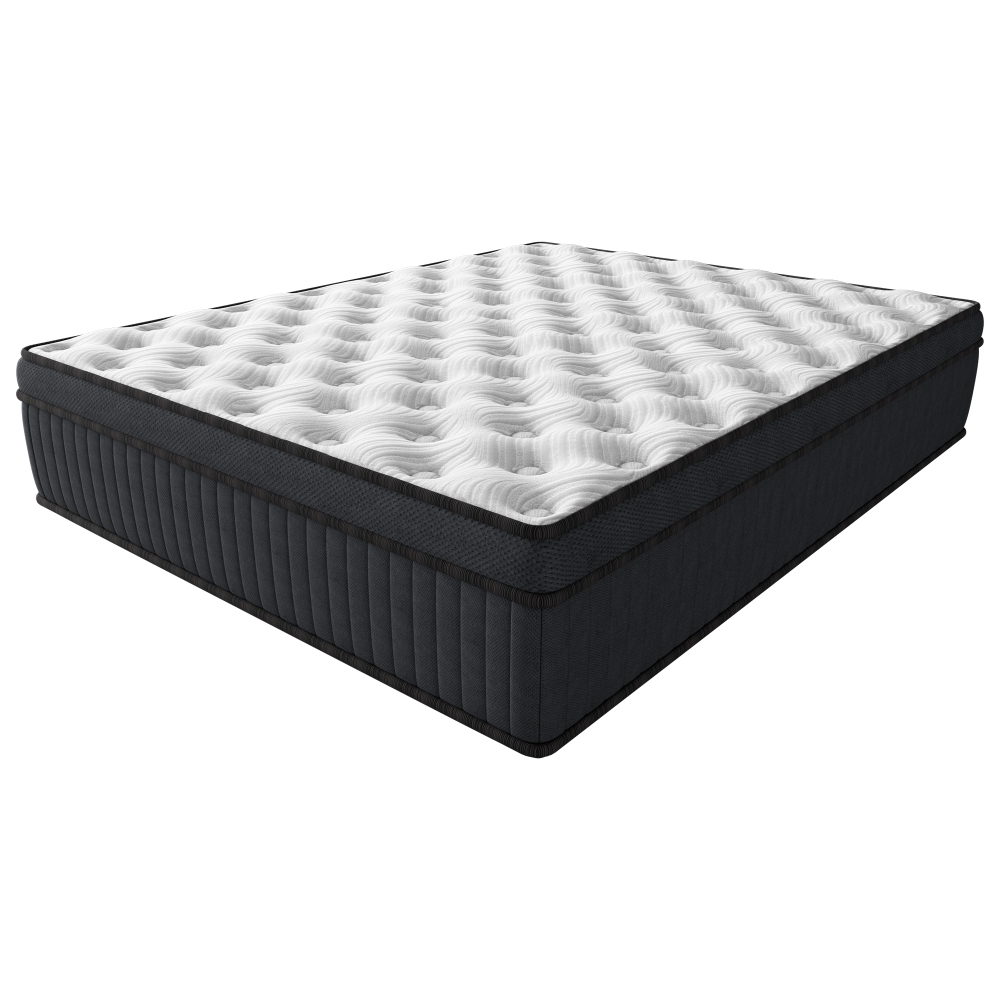 DEWINNER Matelas Épaisseur 25 cm blanc | Hybride Mousse & Ressorts Ensachés | Memoire de Forme | Isolation des Mouvements | 7 Zones de Confort | Durable & Respirant | Moyen-Ferme | Certifié Oeko-TEX