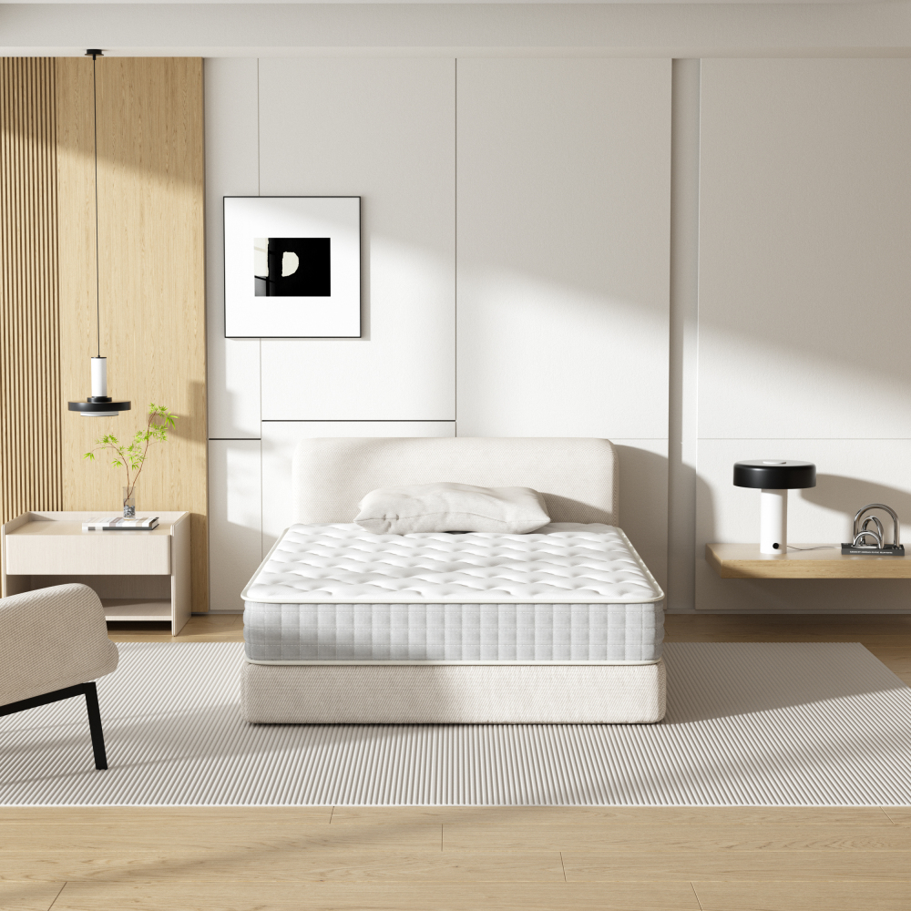 DEWINNER 20cm Thick 7-Zone Pocket Spring Memory Foam Mattress, Firm Support & Motion Isolation