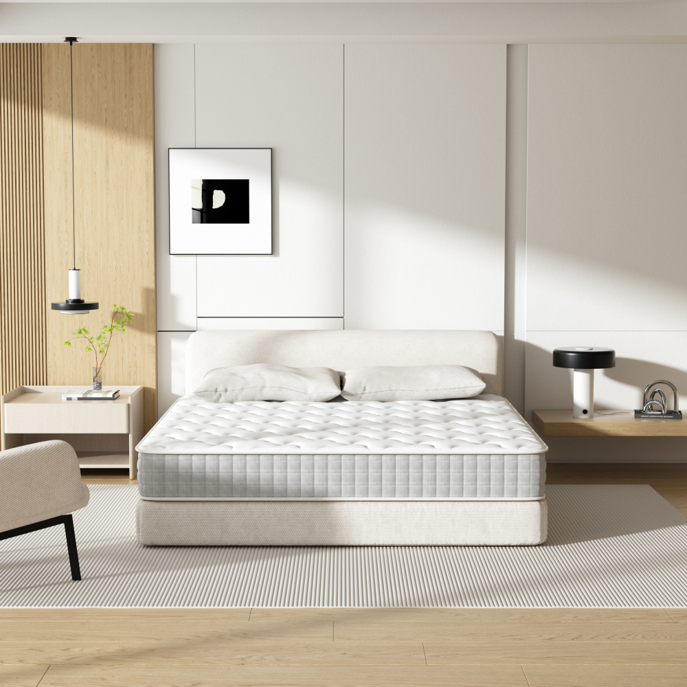 DEWINNER 20cm Thick 7-Zone Pocket Spring Memory Foam Mattress, Firm Support & Motion Isolation