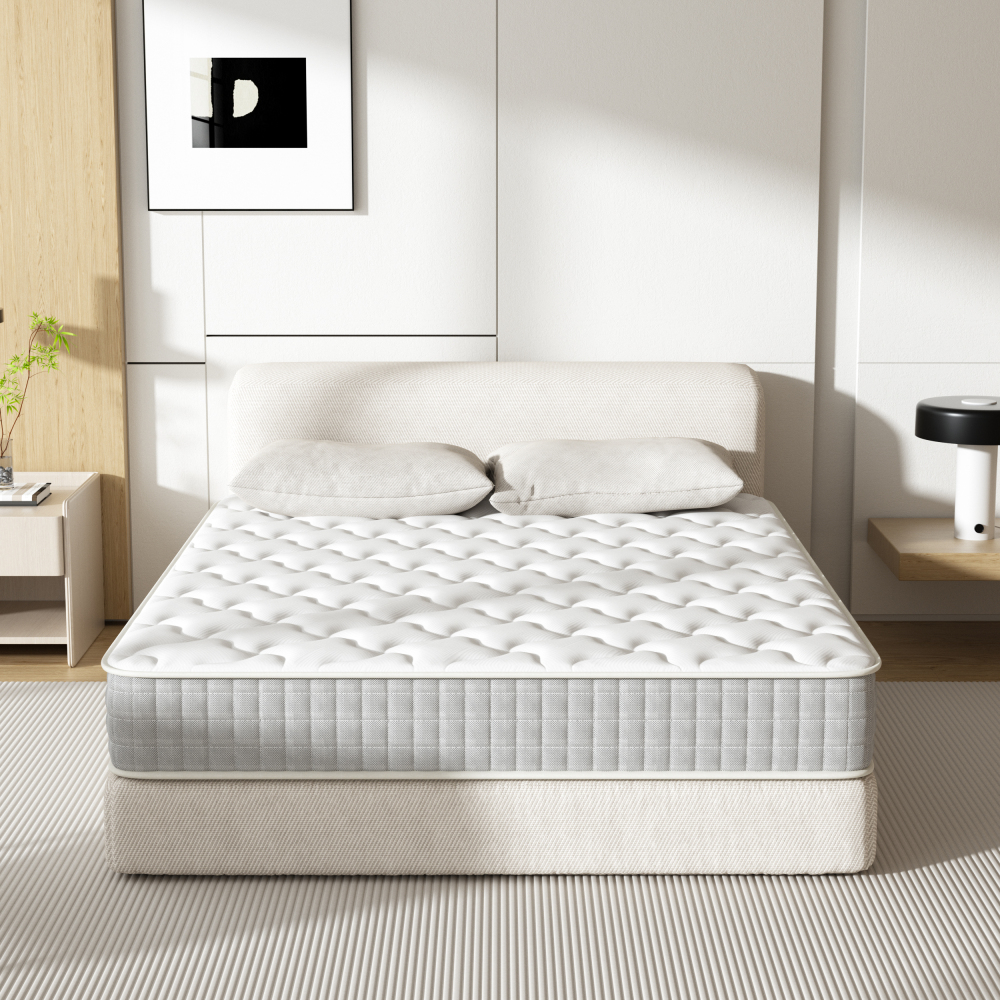 DEWINNER 20cm Thick 7-Zone Pocket Spring Memory Foam Mattress, Firm Support & Motion Isolation