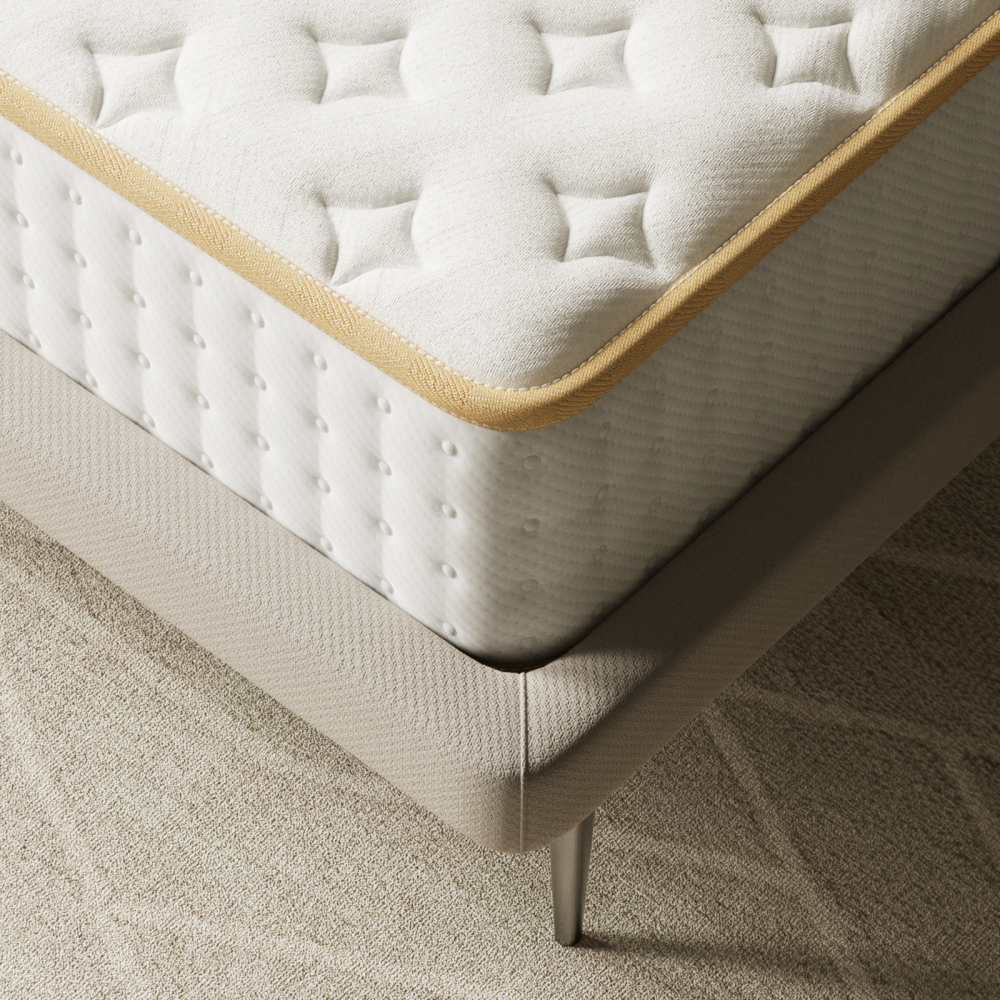 Matelas Mousse 18 cm et Mousse A Mémoire Matelas,Parfait Soutien Haute Resilience Ultra Respirante, Réversible à Deux Faces
