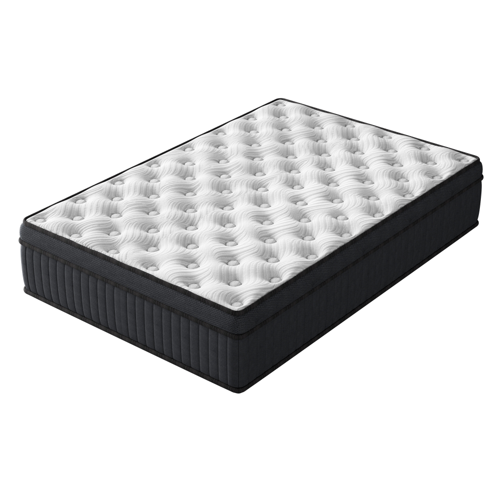 DEWINNER Matelas Épaisseur 25 cm blanc | Hybride Mousse & Ressorts Ensachés | Memoire de Forme | Isolation des Mouvements | 7 Zones de Confort | Durable & Respirant | Moyen-Ferme | Certifié Oeko-TEX