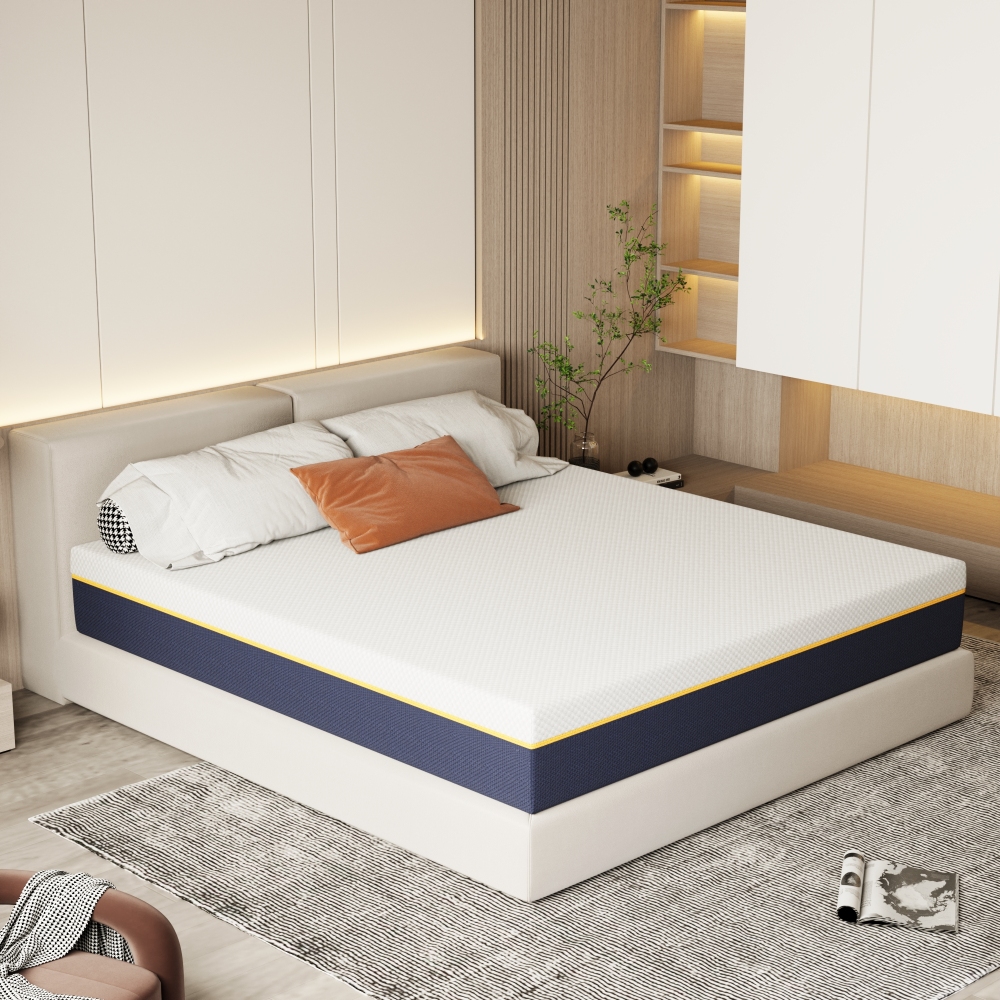 DEWINNER Matelas Épaisseur 17 cm, Mousse A Mémoire + Mousse de Charbon de Bambou, Soutien Haute Resilience, Respirant, Hypoallergénique, avec Housse Amovible et Lavable