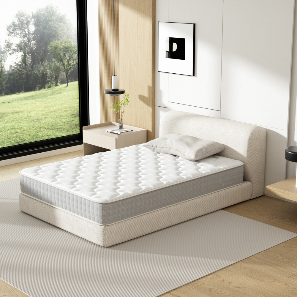 DEWINNER 20cm Thick 7-Zone Pocket Spring Memory Foam Mattress, Firm Support & Motion Isolation