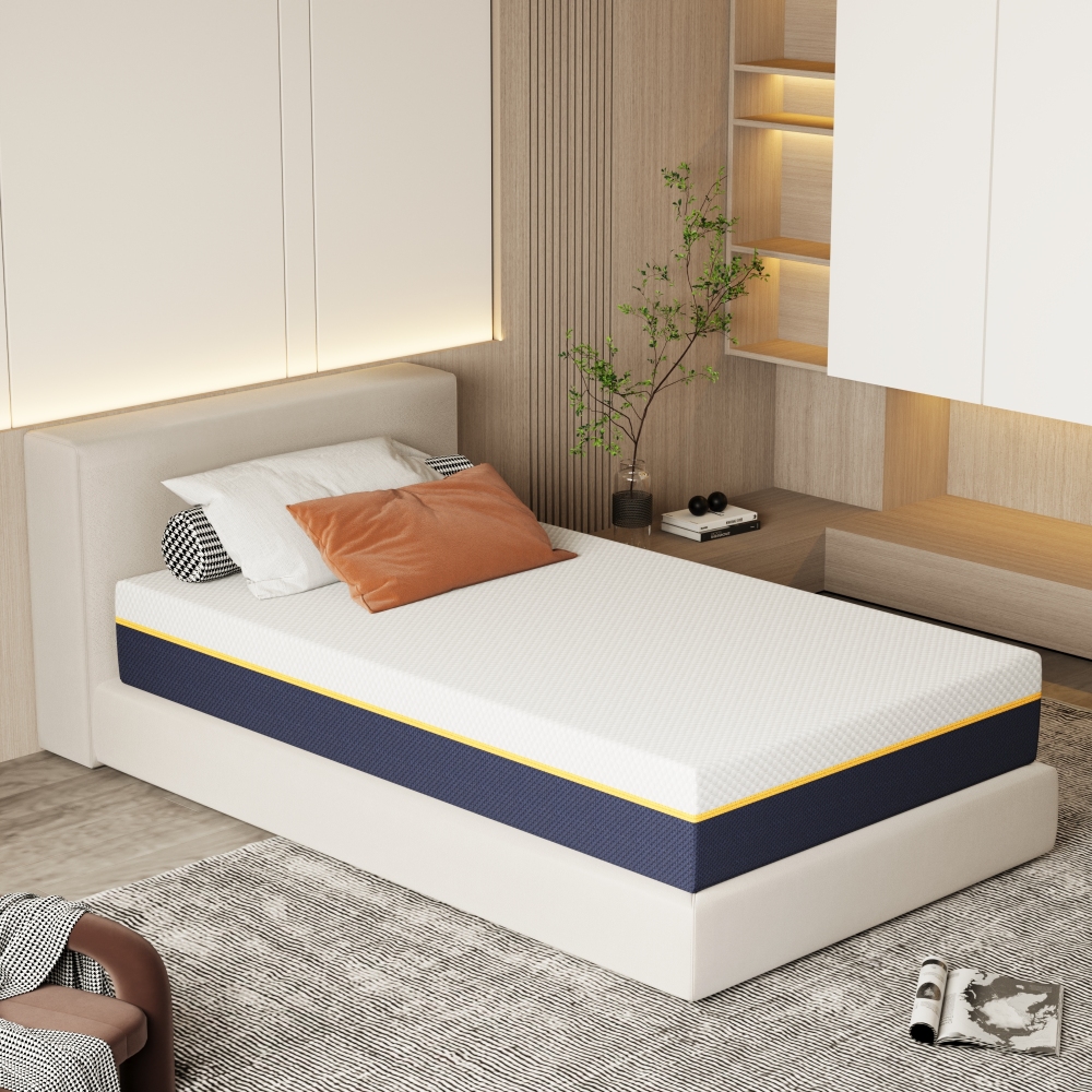 DEWINNER Matelas Épaisseur 17 cm, Mousse A Mémoire + Mousse de Charbon de Bambou, Soutien Haute Resilience, Respirant, Hypoallergénique, avec Housse Amovible et Lavable