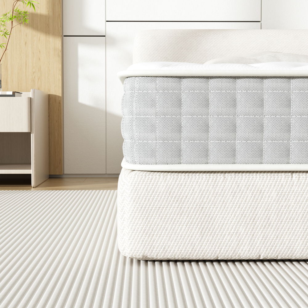 DEWINNER 20cm Thick 7-Zone Pocket Spring Memory Foam Mattress, Firm Support & Motion Isolation