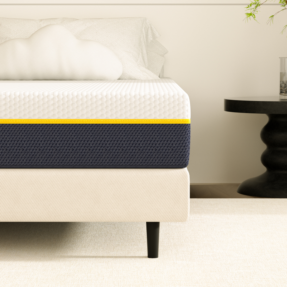 DEWINNER Matelas Épaisseur 17 cm, Mousse A Mémoire + Mousse de Charbon de Bambou, Soutien Haute Resilience, Respirant, Hypoallergénique, avec Housse Amovible et Lavable