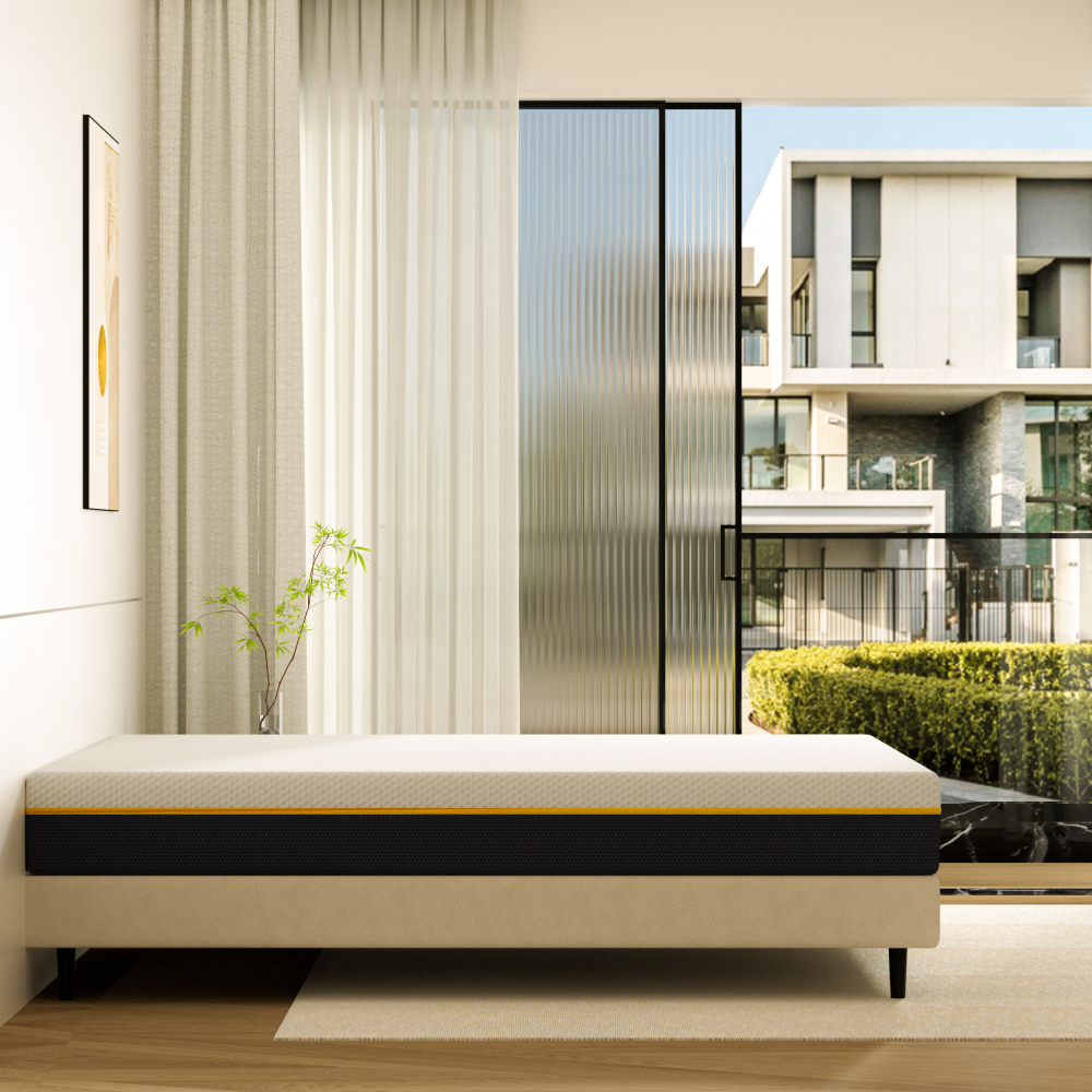 DEWINNER Matelas Épaisseur 17 cm, Mousse A Mémoire + Mousse de Charbon de Bambou, Soutien Haute Resilience, Respirant, Hypoallergénique, avec Housse Amovible et Lavable