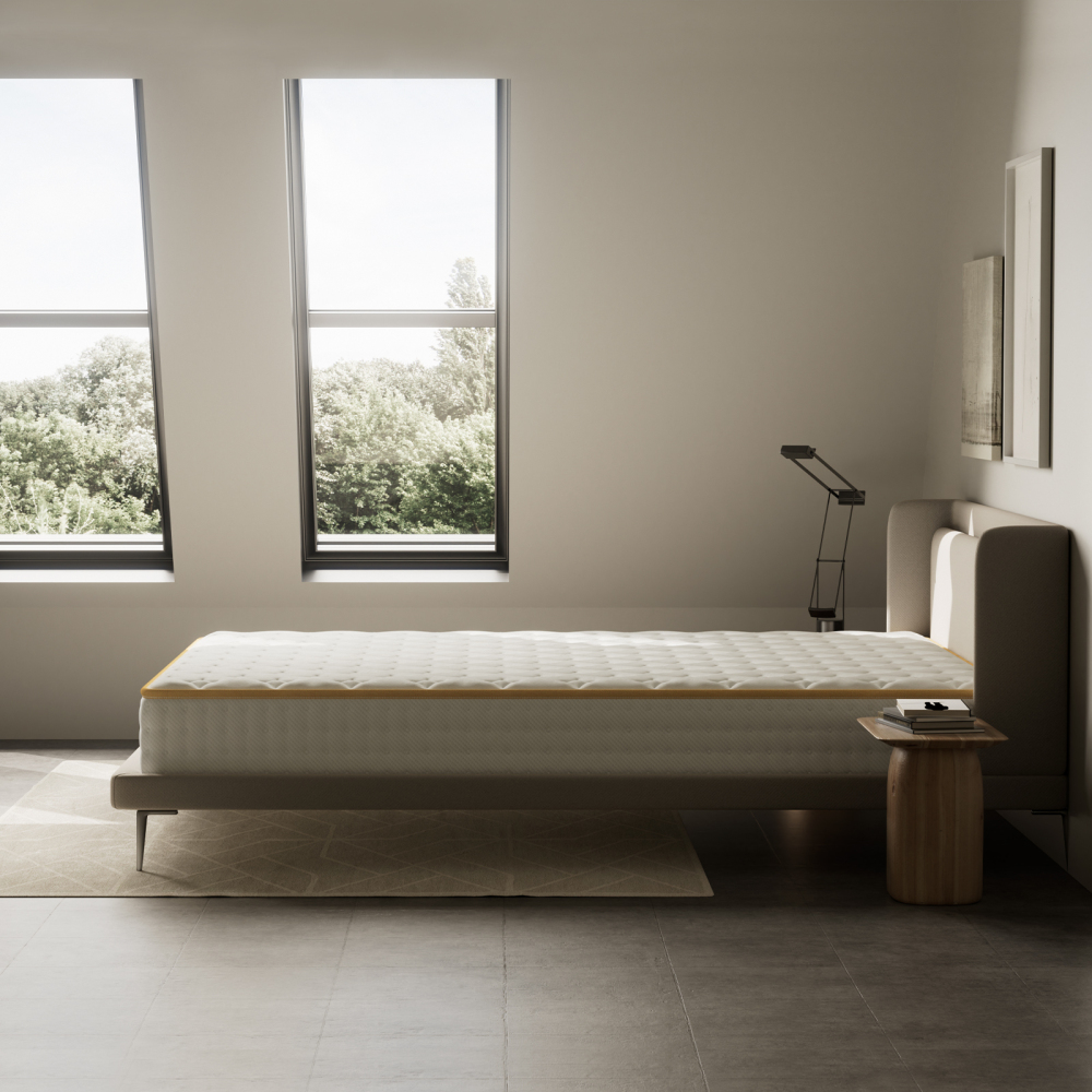 Matelas Mousse 18 cm et Mousse A Mémoire Matelas,Parfait Soutien Haute Resilience Ultra Respirante, Réversible à Deux Faces