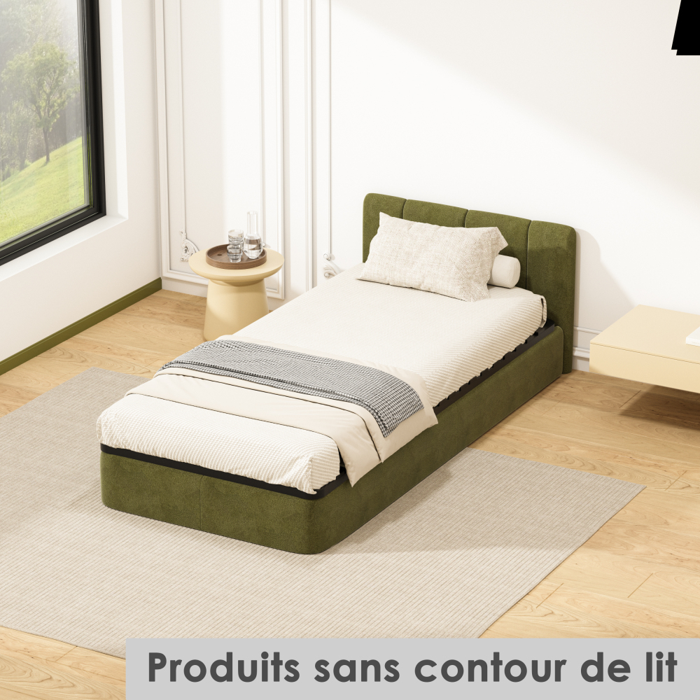 DEWINNER Poplar Slatted Bed Base | Black Reinforced Frame, Tool-Free Assembly, Boxspring Compatible