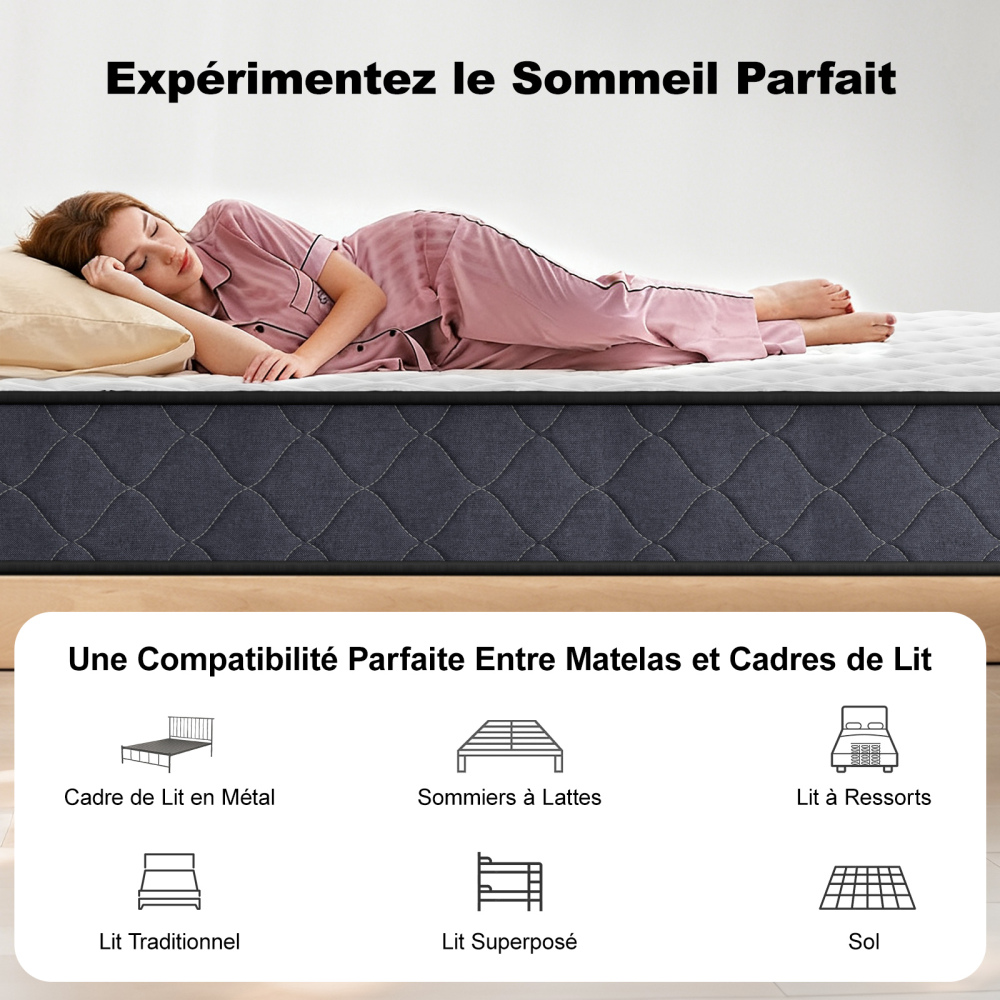 DEWINNER Mattress | Memory Foam Mattress | High Density | Medium Firmness | Single Mattress | Soft and Breathable | CertiPUR-US and Oeko-TEX