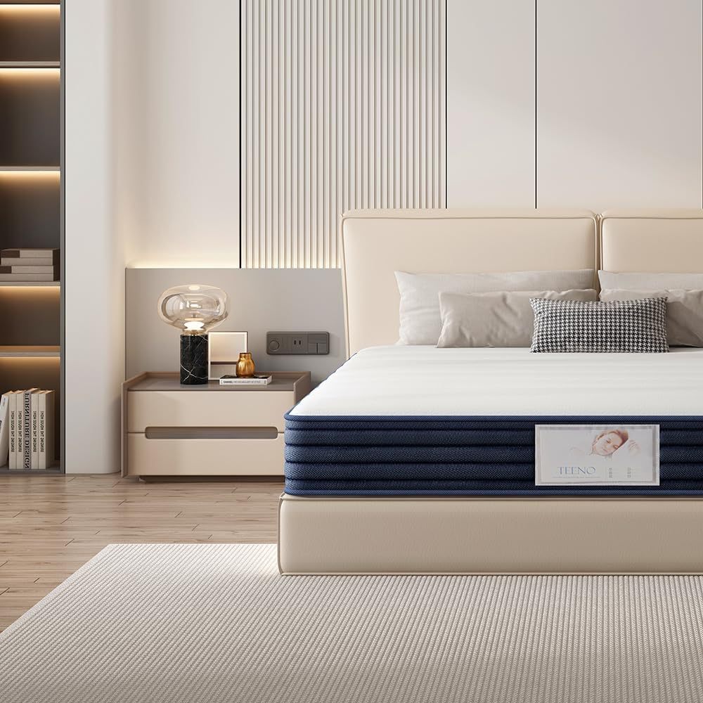 DEWINNER Matelas en Mousse et Ressorts d'épaisseur,7 Zones de Confort, résistant et Durable, Support à Haute résilience, Respirant