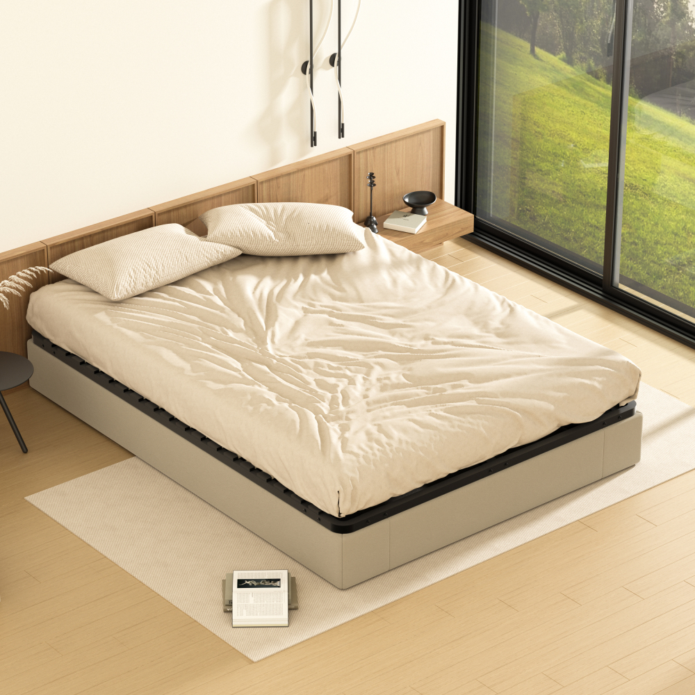 DEWINNER Slatted Bed Base for Adults | Single Bed Frame, 18 Slats, Sturdy Comfortable Structure, Fast Simple Assembly