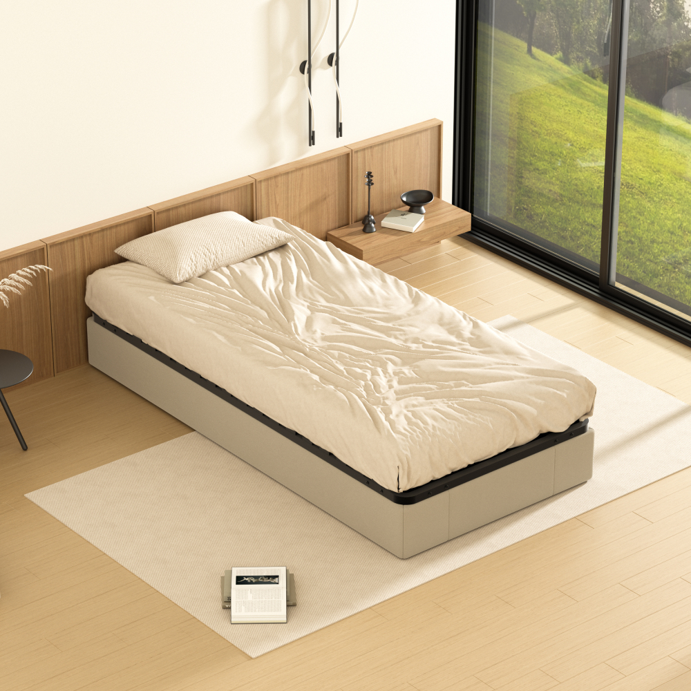 DEWINNER Slatted Bed Base for Adults | Single Bed Frame, 18 Slats, Sturdy Comfortable Structure, Fast Simple Assembly