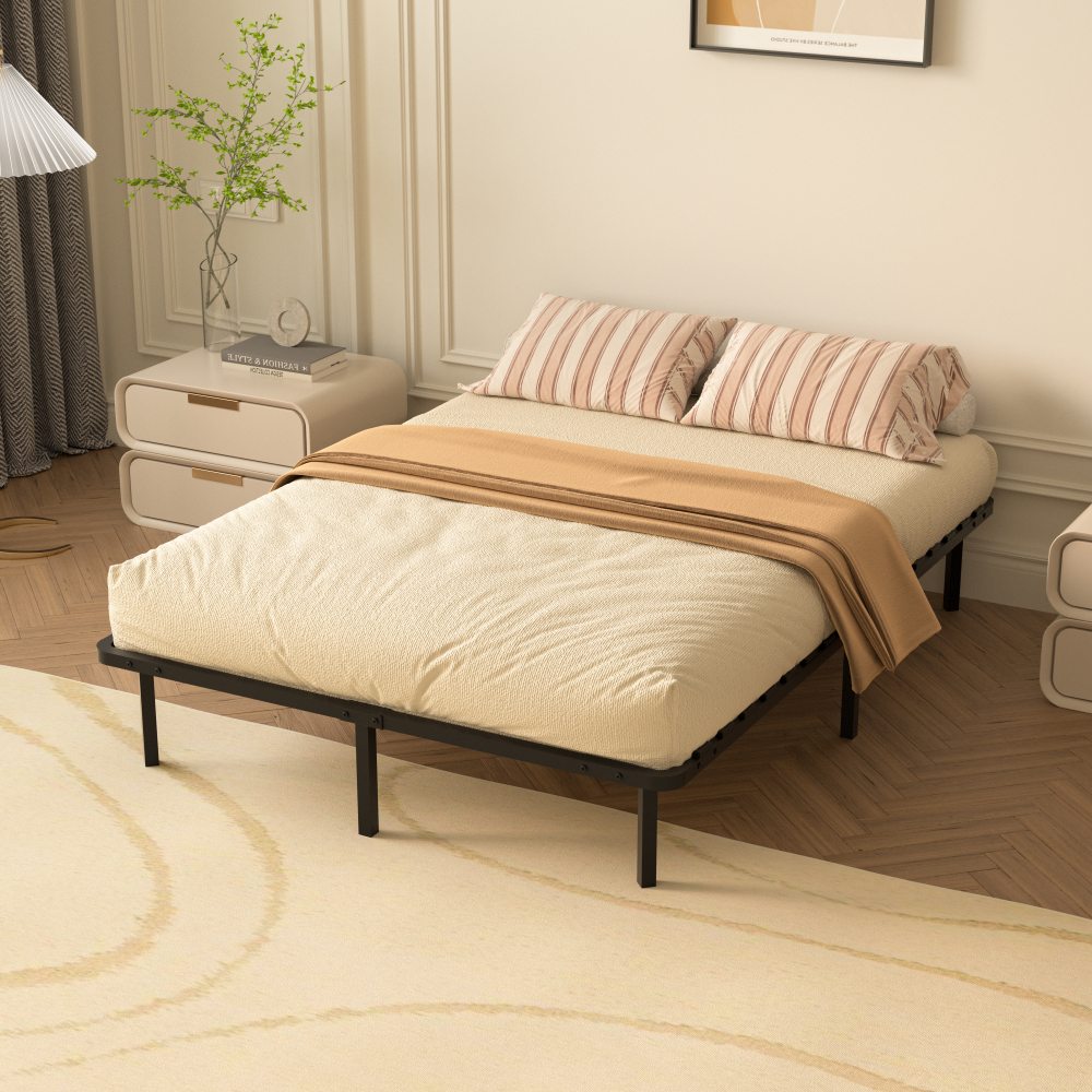 DEWINNER Slatted Bed Base | Double Bed Frame , 2 Sets of 18 Slats, 29cm Frame Height, Quick & Easy Assembly