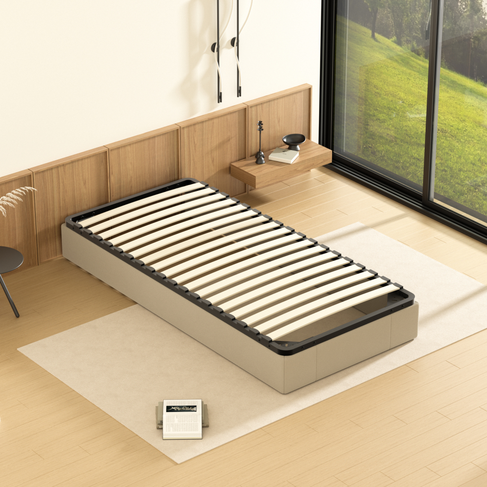 DEWINNER Slatted Bed Base for Adults | Single Bed Frame, 18 Slats, Sturdy Comfortable Structure, Fast Simple Assembly