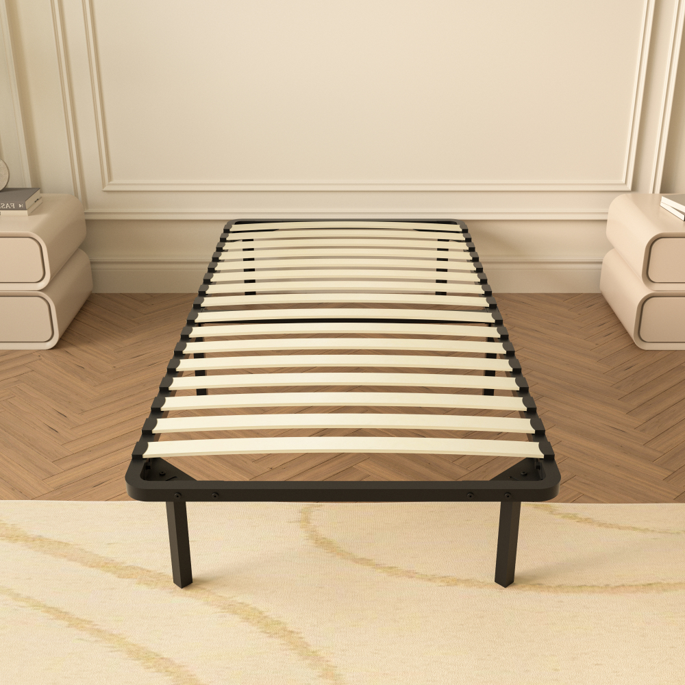 DEWINNER Slatted Bed Base | Double Bed Frame , 2 Sets of 18 Slats, 29cm Frame Height, Quick & Easy Assembly