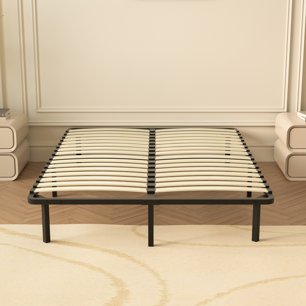 DEWINNER Slatted Bed Base | Double Bed Frame , 2 Sets of 18 Slats, 29cm Frame Height, Quick & Easy Assembly