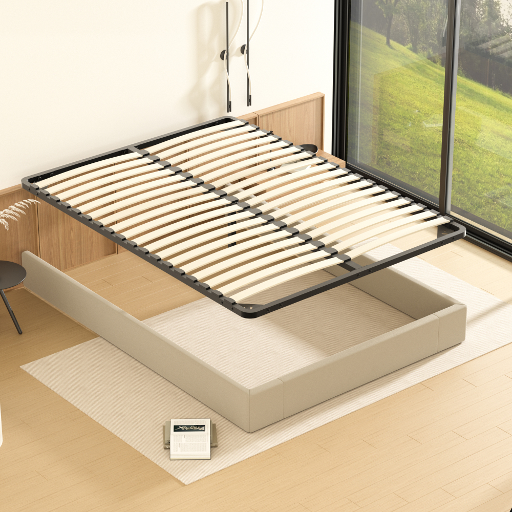 DEWINNER Slatted Bed Base for Adults | Single Bed Frame, 18 Slats, Sturdy Comfortable Structure, Fast Simple Assembly