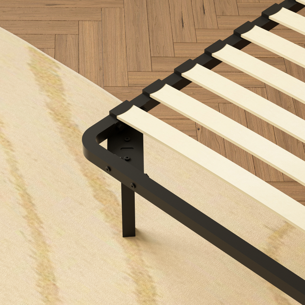 DEWINNER Slatted Bed Base | Double Bed Frame , 2 Sets of 18 Slats, 29cm Frame Height, Quick & Easy Assembly