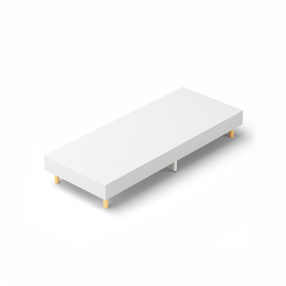 DEWINNER Sommier Tapissier Sommier Lit Simple 6 Pieds Surmatelas en Mousse Haute Densité Hauteur avec Pieds 29 CM