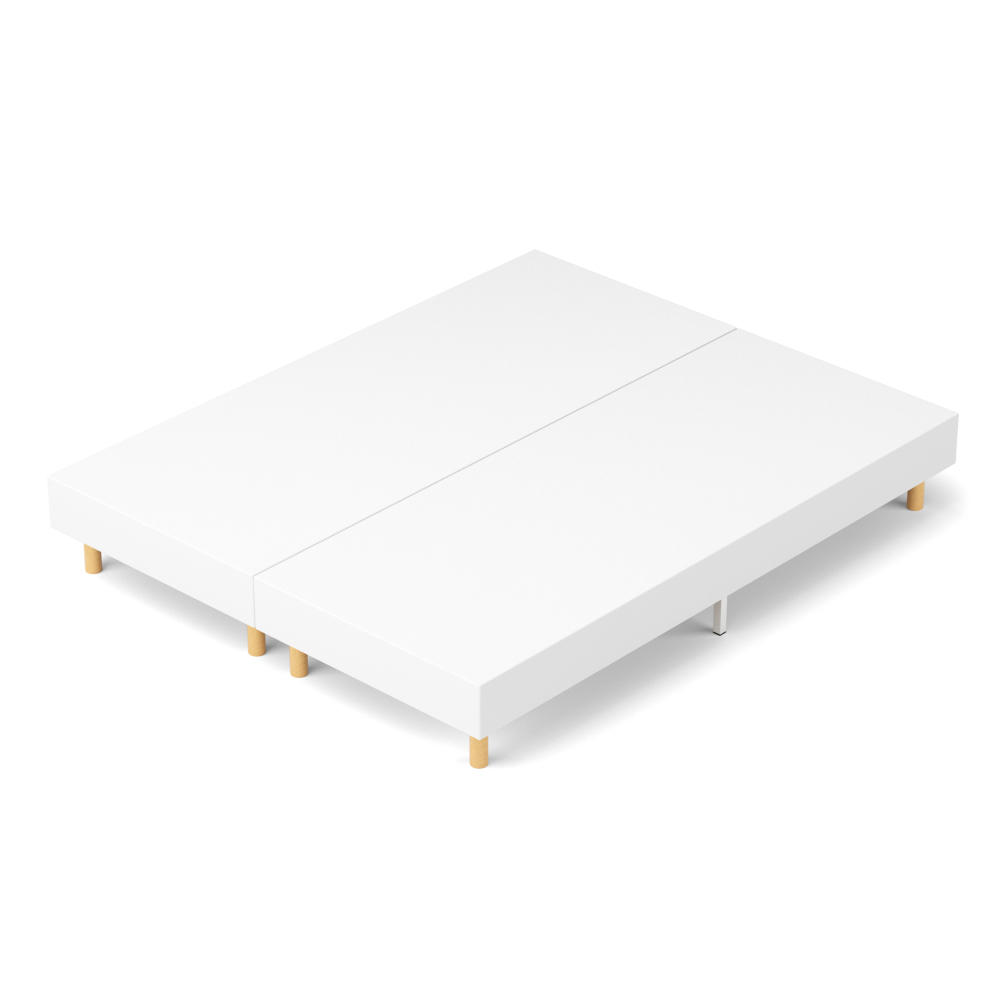 DEWINNER Sommier Tapissier Sommier Lit Simple 6 Pieds Surmatelas en Mousse Haute Densité Hauteur avec Pieds 29 CM