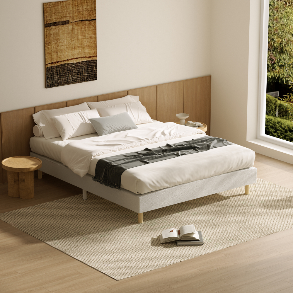 DEWINNER Single Slatted Bed Base,14 Slats, 29cm Height for Adults & Students