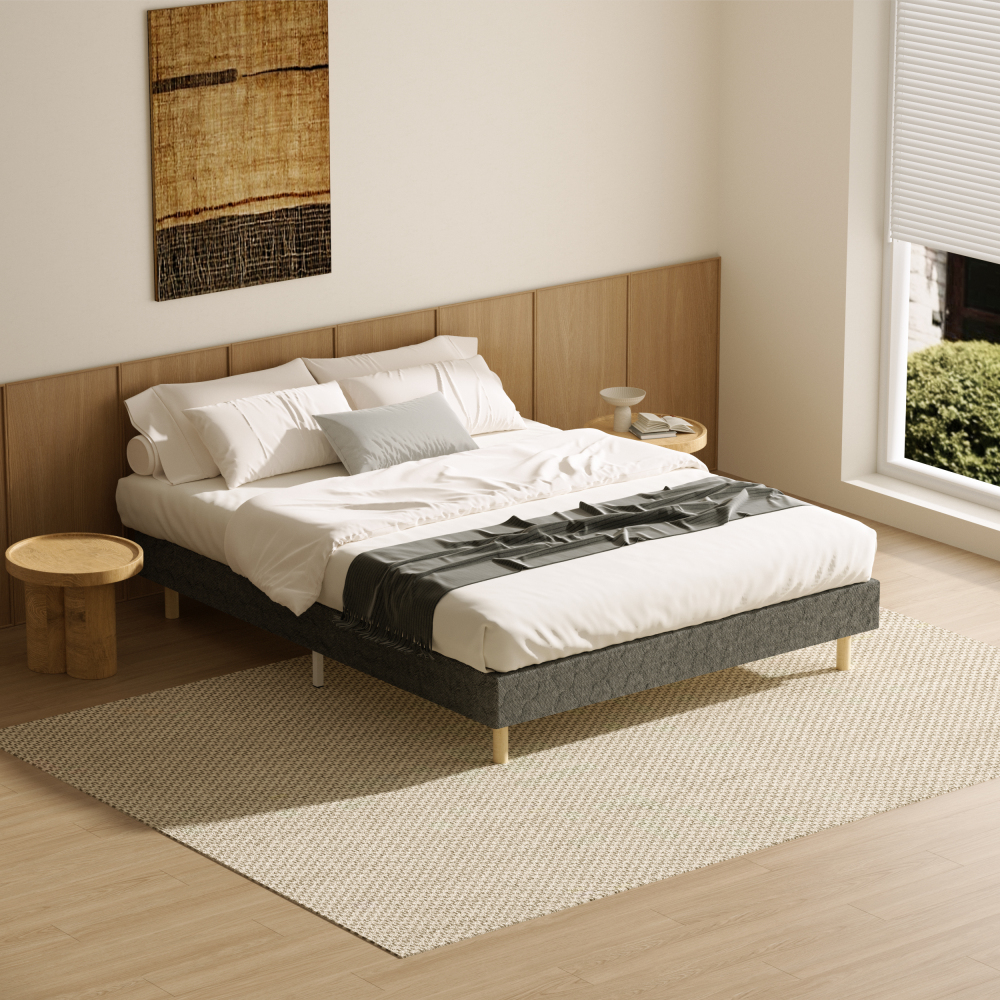 DEWINNER Single Slatted Bed Base,14 Slats, 29cm Height for Adults & Students