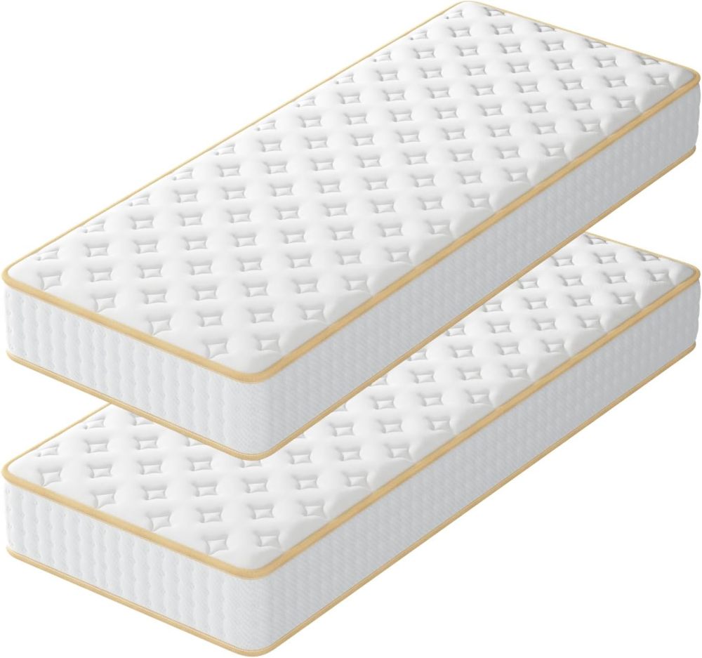 Matelas Mousse 18 cm et Mousse A Mémoire Matelas,Parfait Soutien Haute Resilience Ultra Respirante, Réversible à Deux Faces