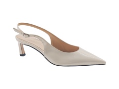 Off White Patent Slingback Pumps,MY SHOP,Off White Patent Slingback Pumps