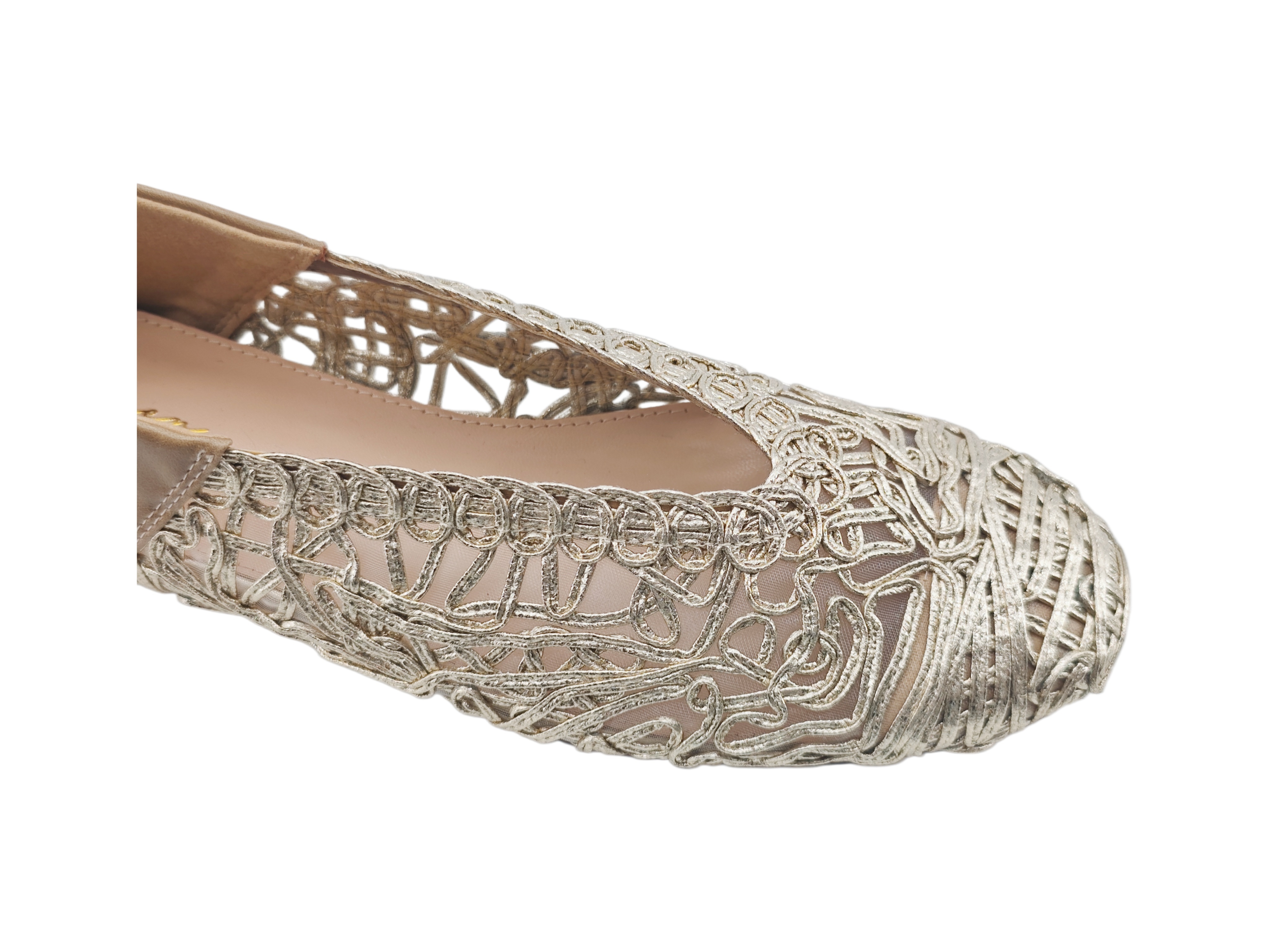 Gold Patchwork Hollow Woven Flats,MY SHOP,Gold Patchwork Hollow Woven Flats