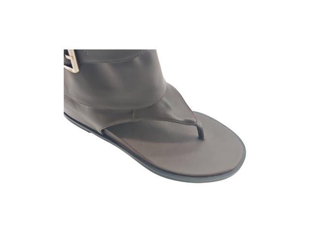 Buckle Thong Mid Calf Sandal Boots,MY SHOP,Buckle Thong Mid Calf Sandal Boots