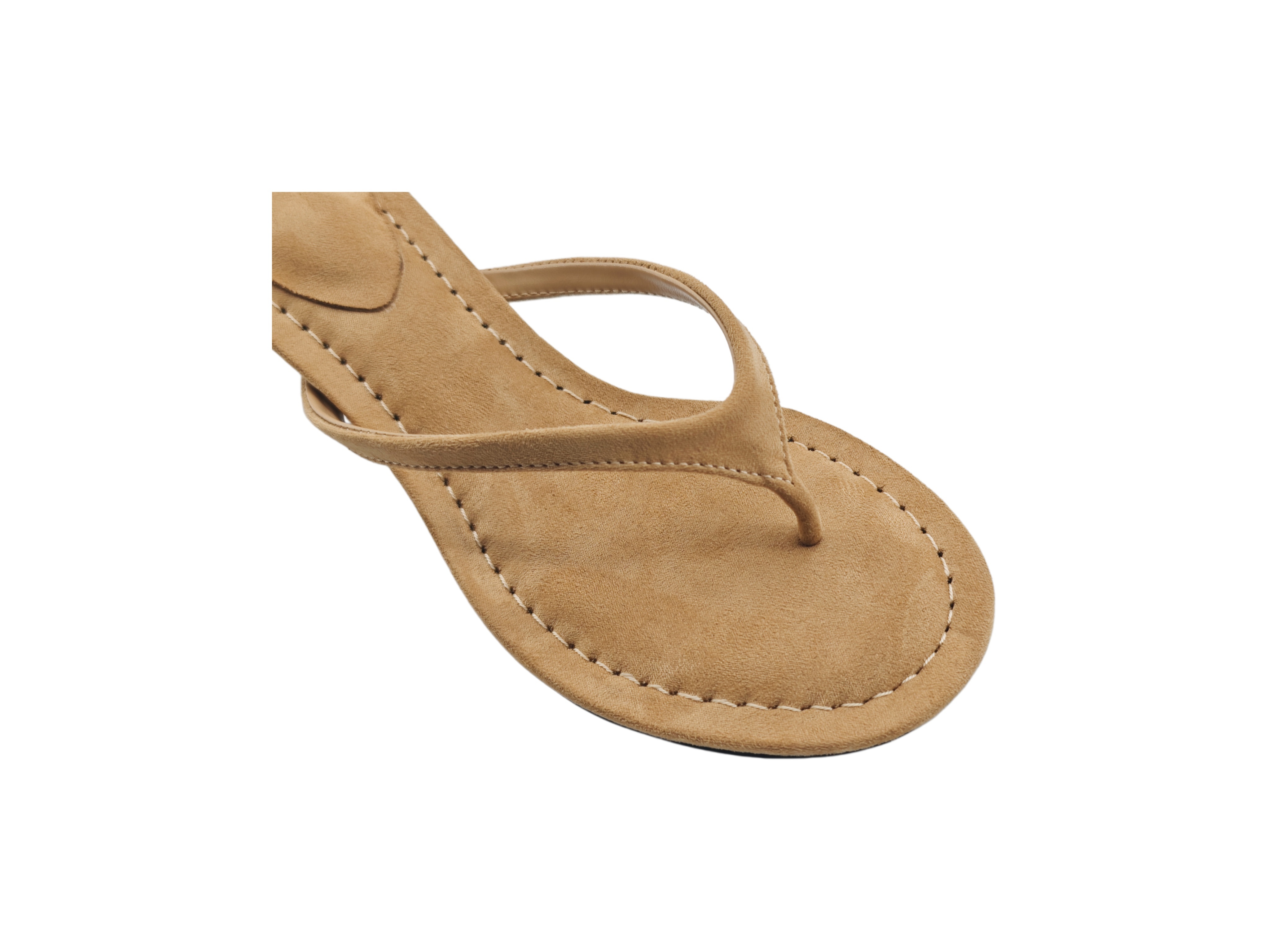 Khaki Suede Kitten Heel Flip Flops,MY SHOP,Khaki Suede Kitten Heel Flip Flops