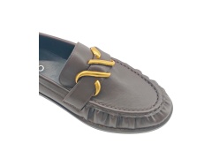 Dark Brown Gold Horsebit Loafers,MY SHOP,Dark Brown Gold Horsebit Loafers