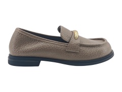 Grain Leather Gold Bar Loafers,COSMO Footwear,Grain Leather Gold Bar Loafers