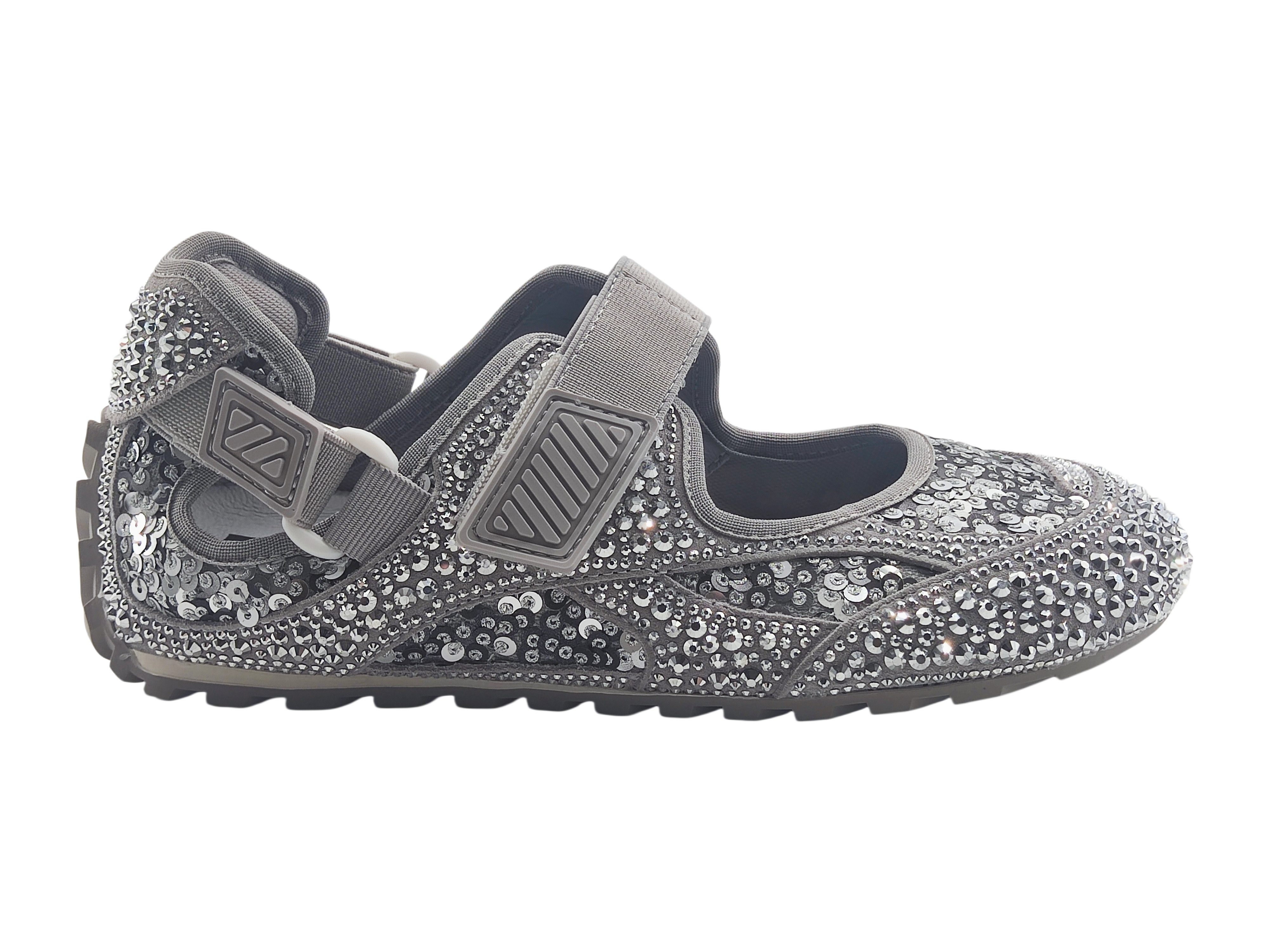 Silver Sequin Double Strap Mary Jane Sneakers,COSMO Footwear,Silver Sequin Double Strap Mary Jane Sneakers