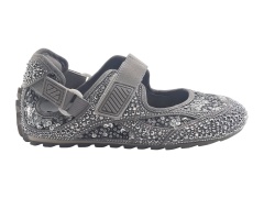 Silver Sequin Double Strap Mary Jane Sneakers,COSMO Footwear,Silver Sequin Double Strap Mary Jane Sneakers