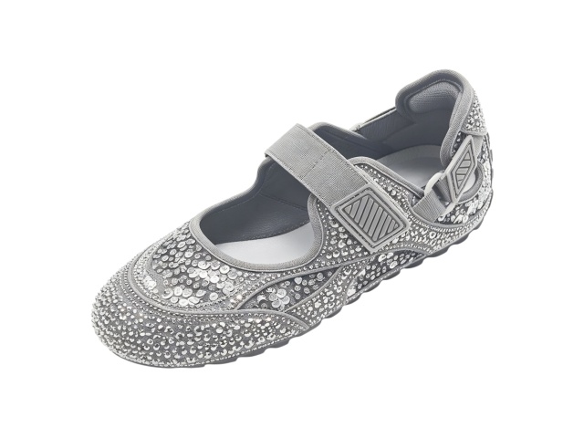 Silver Sequin Double Strap Mary Jane Sneakers,COSMO Footwear,Silver Sequin Double Strap Mary Jane Sneakers