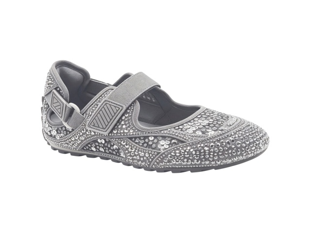 Silver Sequin Double Strap Mary Jane Sneakers,COSMO Footwear,Silver Sequin Double Strap Mary Jane Sneakers