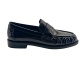 Black Patent Ruched Loafers