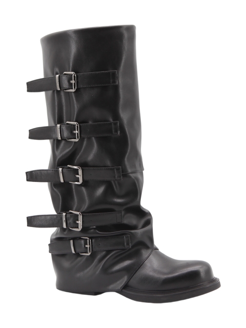 Britta Strap Boot,COSMO Footwear,COSMO Khaki Suede Slouch Tall Boots | Women Fashion Boots